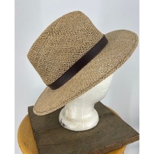 Summer club made in Australia, structured fedora,  Straw hat M
